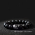 Obsidian volcanic stone bracelet